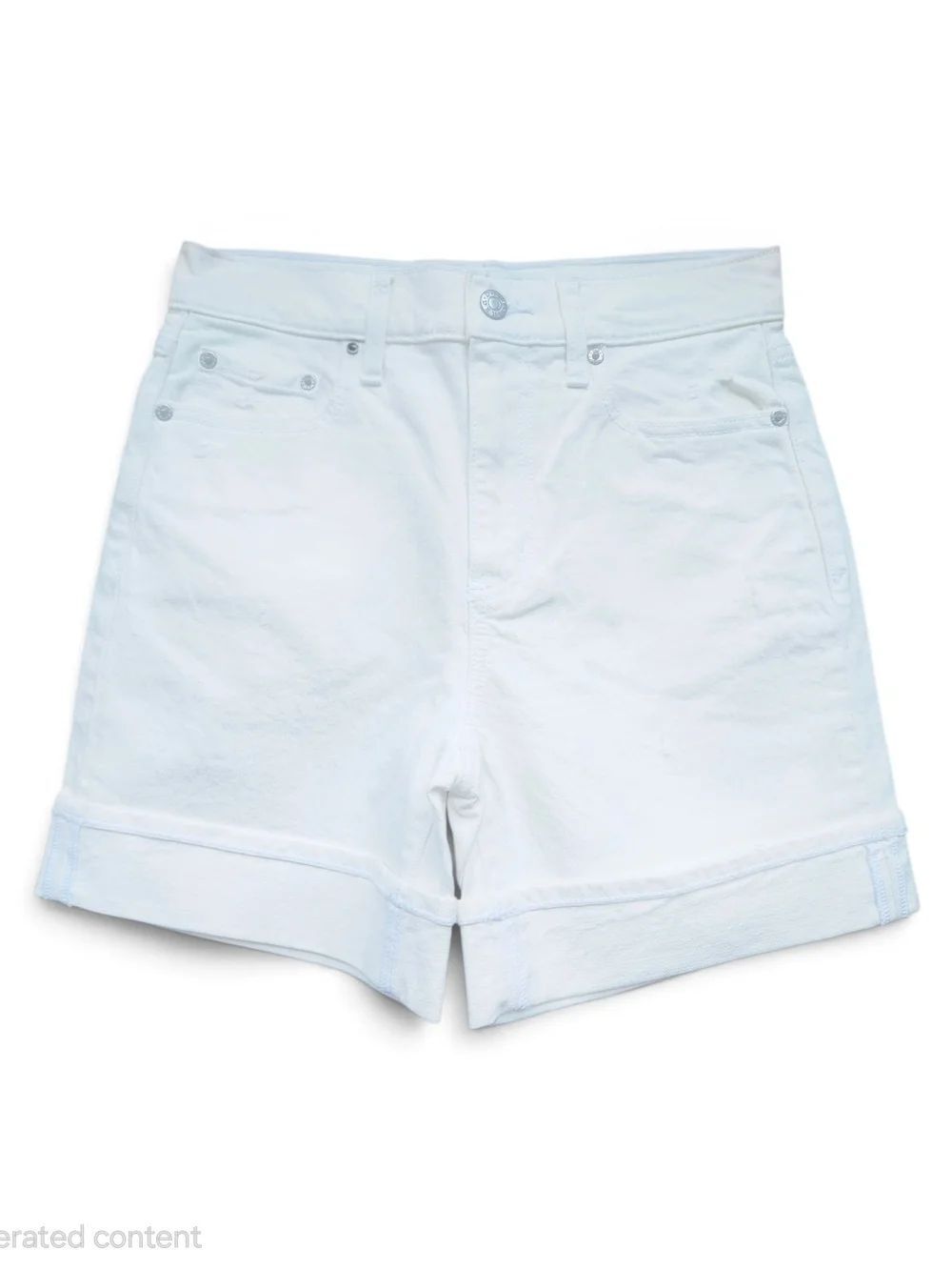 Daze Denim Easy Rider Mid Rise Cuffed Jean Shorts – Swan Vintage White Size 27